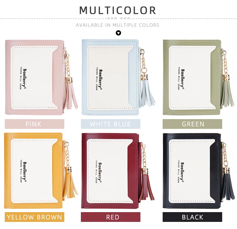 Baellerry Brand Wholesale Woman card holder wallet Pu leather fashion purse bags wholesale female wallets