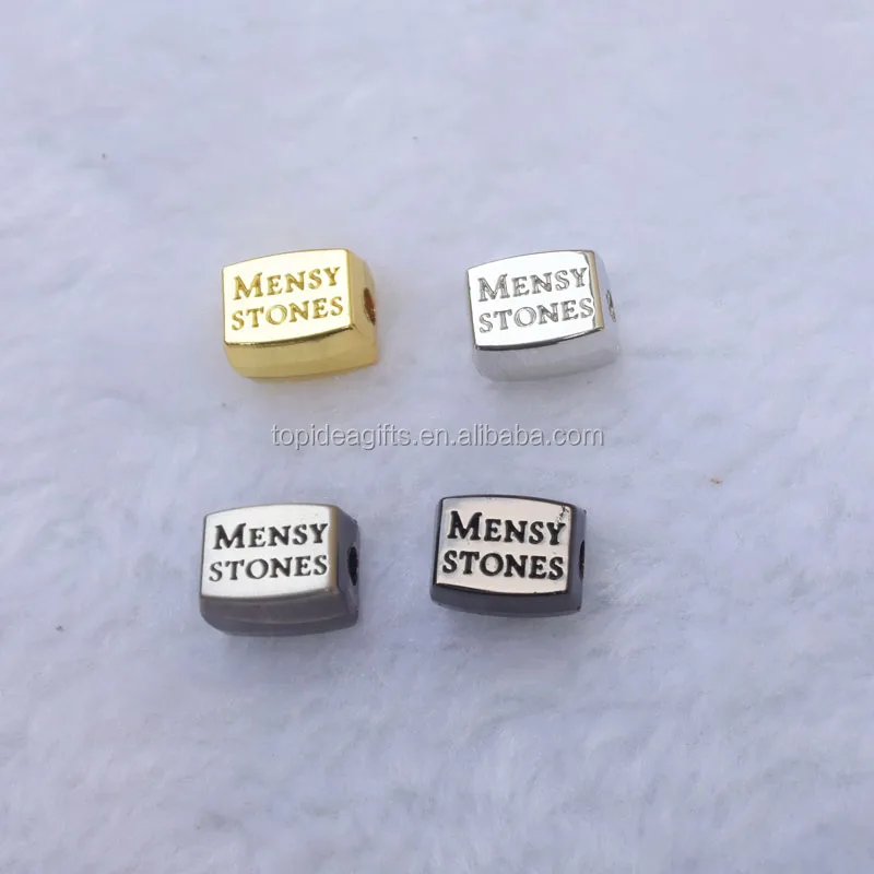 Fashion customized Four colors gold silver gun metal and black paint zinc alloy jewelry beads for bracelets