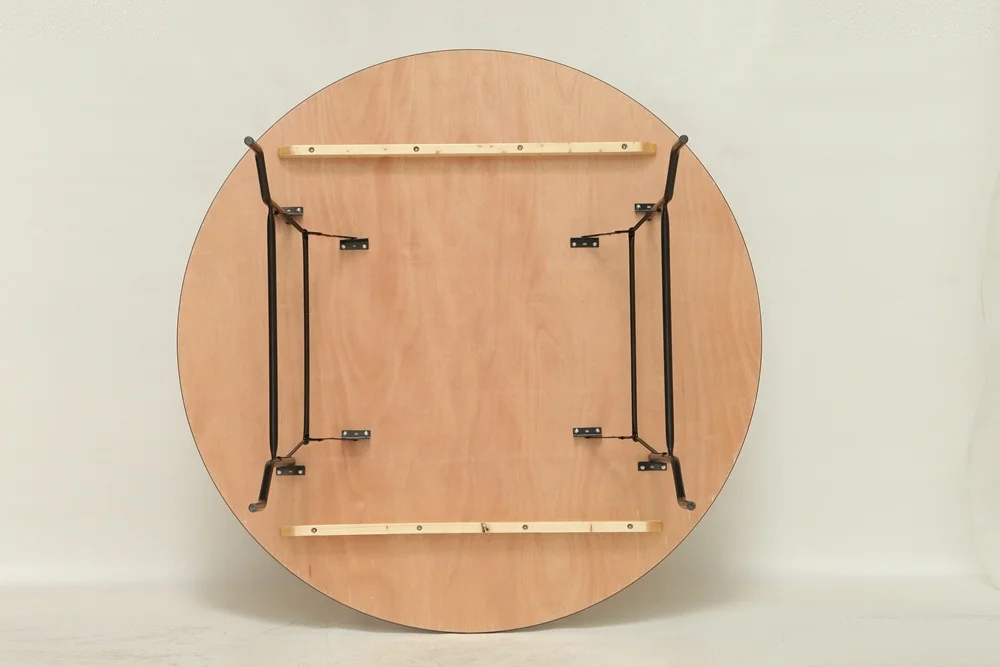 2024 China Manufacturer Factory Supply American Modern Style plywood Wood round foldable Table