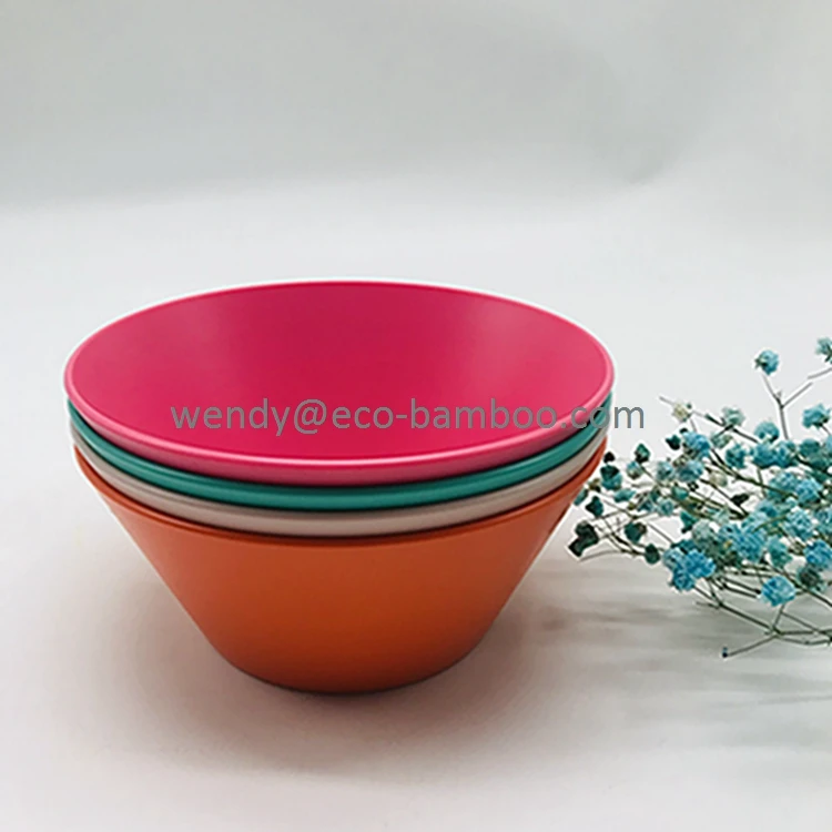 Wholesale dishwasher-safe Unbreakable RPET Bamboo Bowls Modern Design Food Party Salad Fruit Cereal Reusable Popcorn Bowl Free