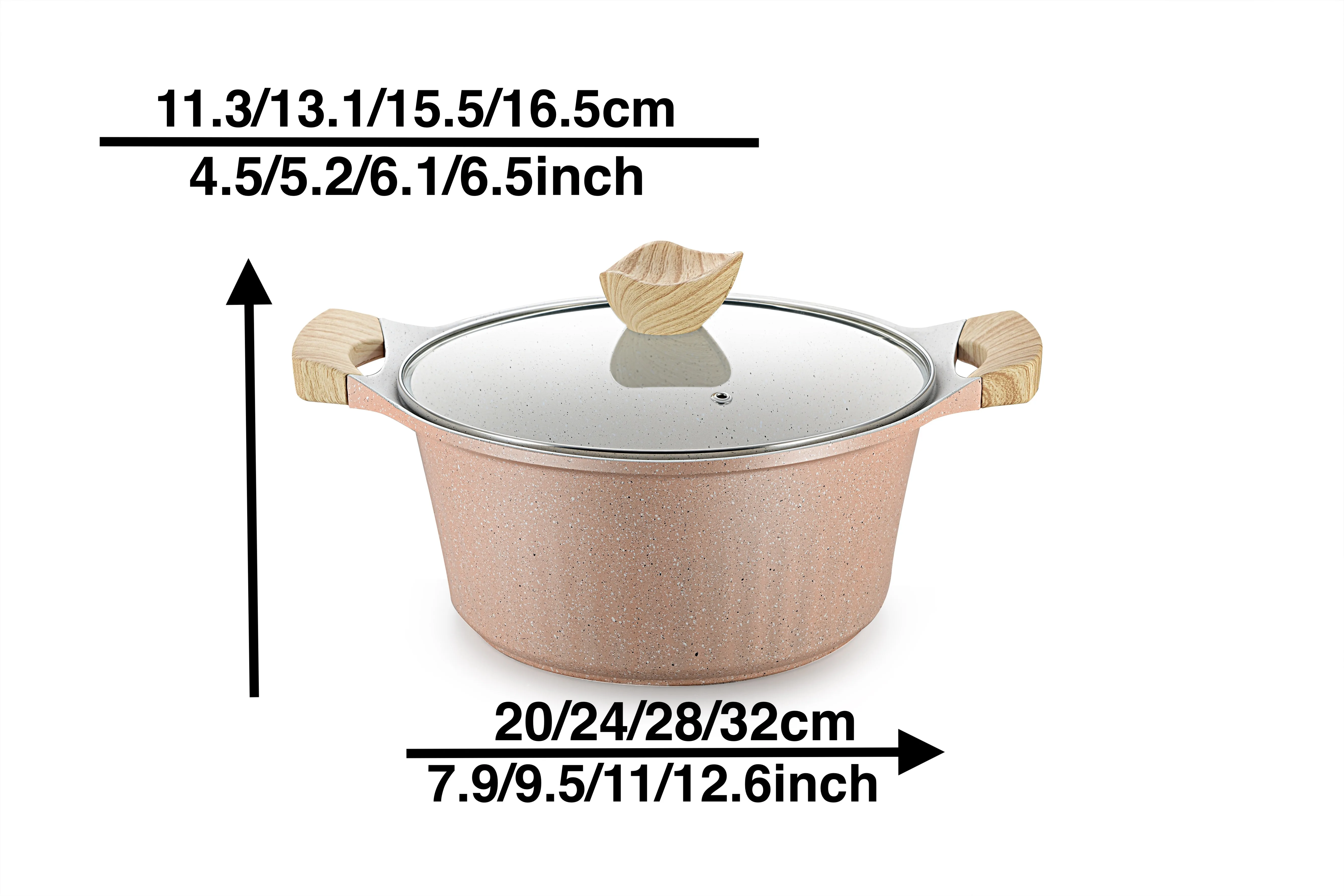 Fast Delivery Soup Pots Non-Stick Kitchen Cookware Sets Cooking Pot Casting Aluminium Pot With Lid