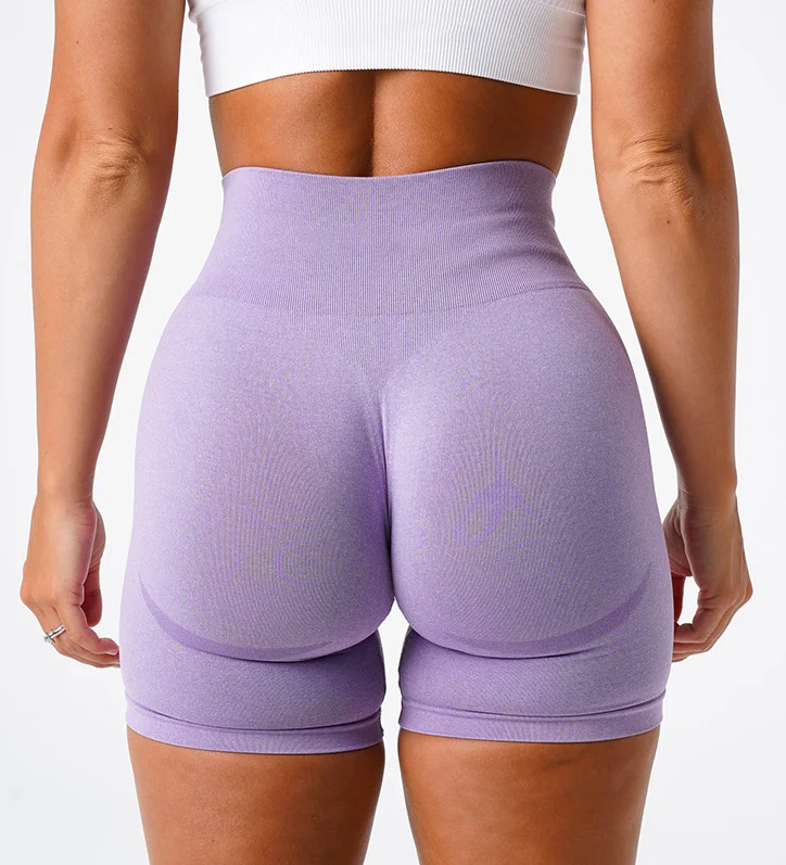 top quality tummy control fitness wear custom gym clothing high waist running seamless shorts