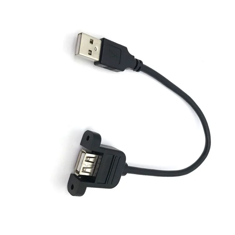 USB 2.0 28/24 AWG ABE Shield  USB Male to Female With Panel Mount Female Extension Usb Cable