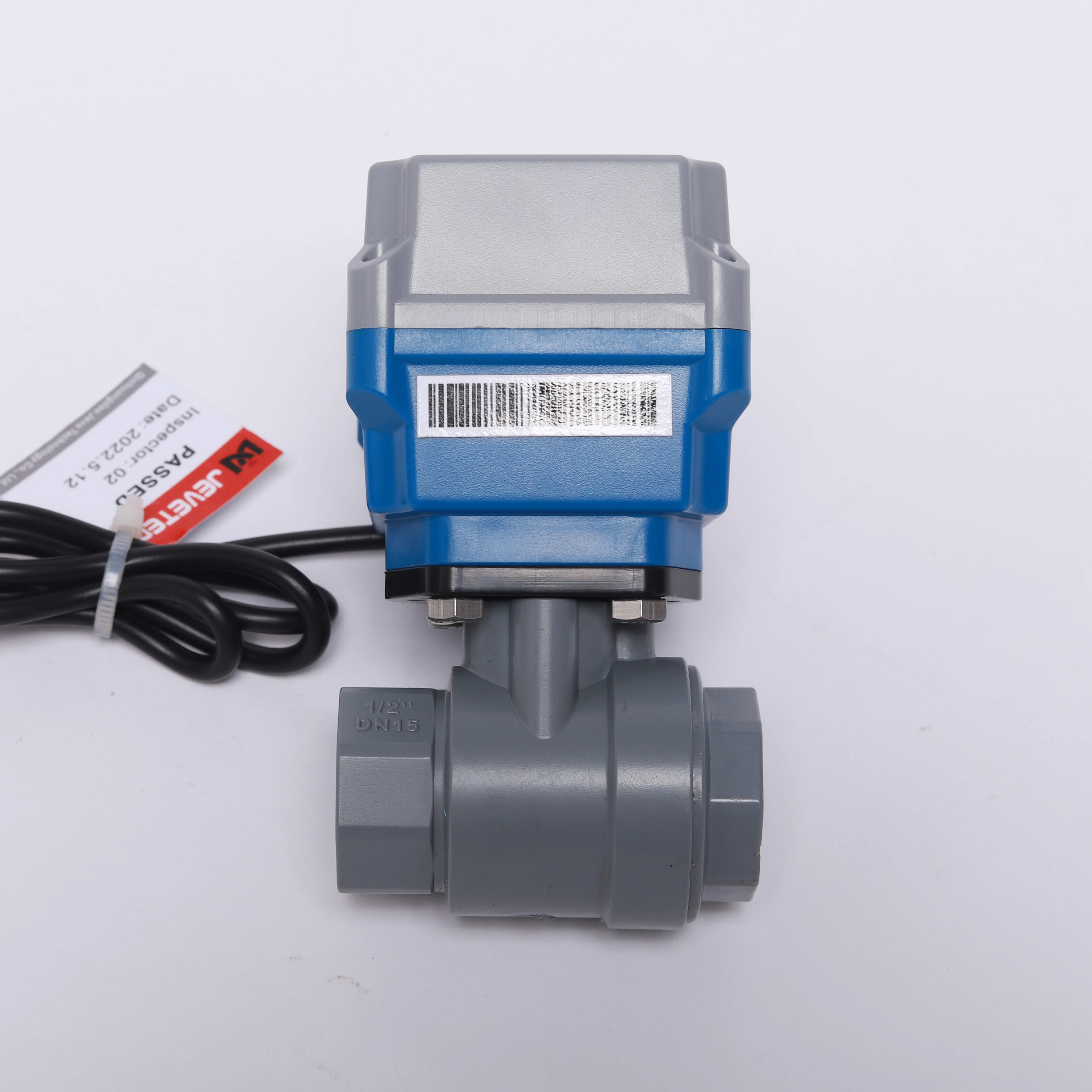 DN15-DN25 Three lines and one control AC220V/DC 24V  CPVC EPDM mini electric water 2way ball valve