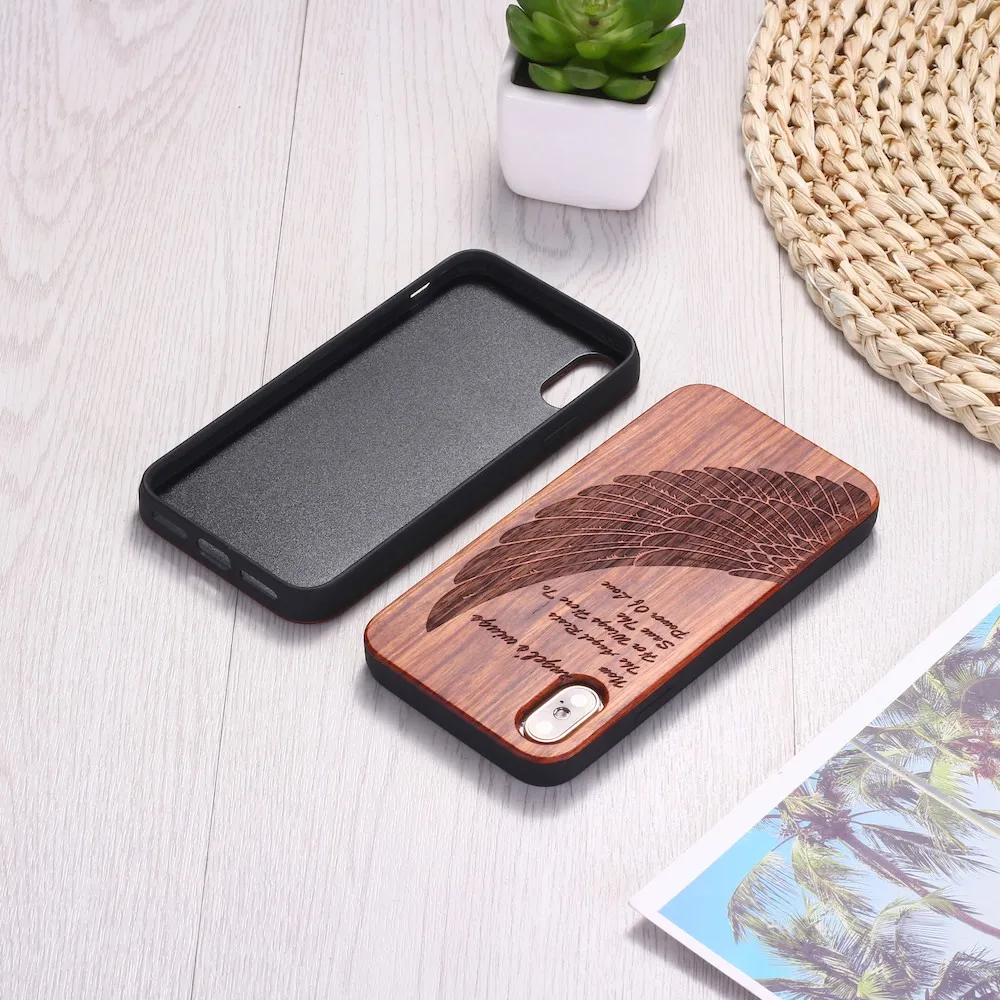 Luxury Wood Carved Phone Case For Iphone 14 13 12 11 Pro Max 6 Plus/6s Plus 7 Plus/8 Plus 7/8 X/XS XS Max XR