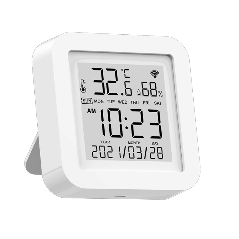 Датчик температуры и влажности Danwish SmartLife Tuya WIFI для умного дома, пульт дистанционного управления с дисплеем, поддержка Alexa Google