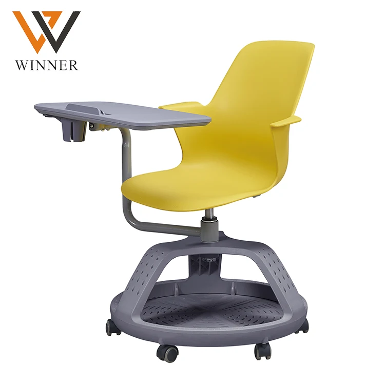Removable School Table Chair Plastic Desks Writing Pad Modern Comfortable College Training School Furniture for Sale