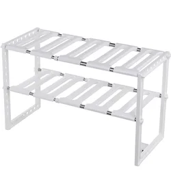 Smart Furn Kitchen storage rack telescopic sink organizer shelf Bathroom floor multi-layer retractable Expandable under racks