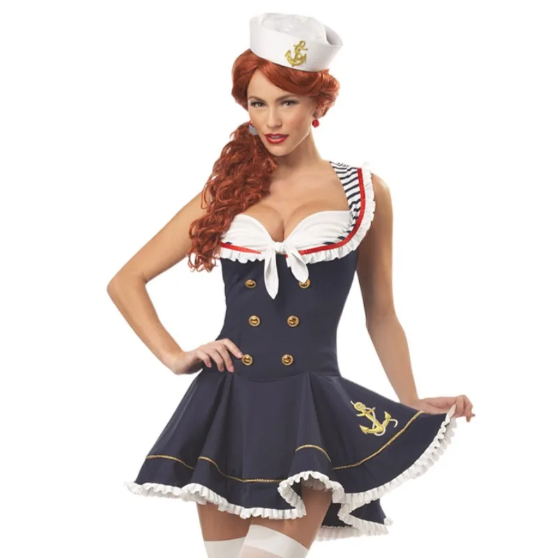 Halloween Navy Sailor Cosplay Costume Uniform Stage Costume Erotic Lingerie Game Uniform Cosplay