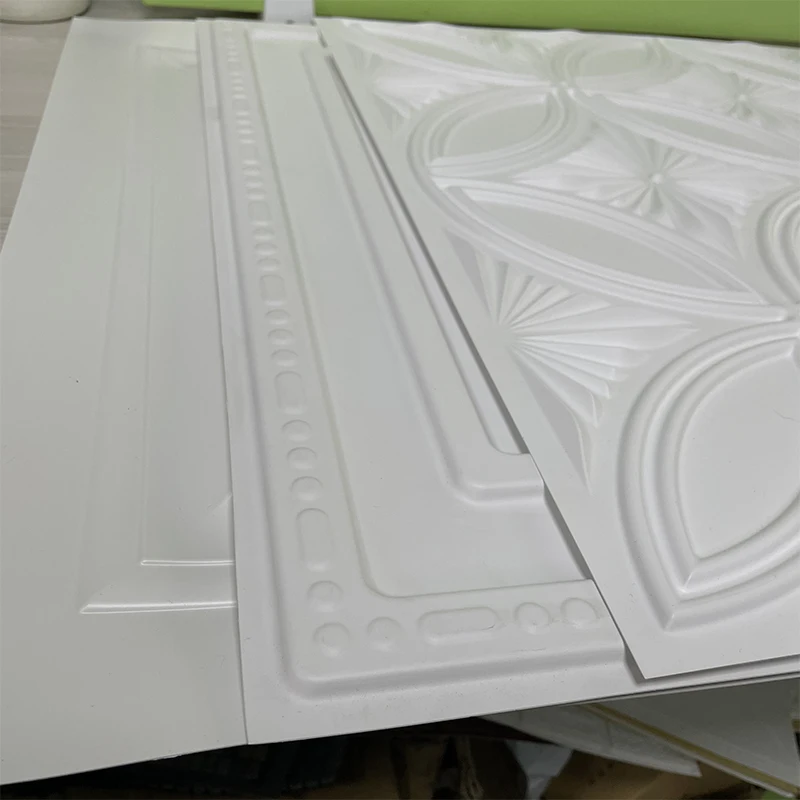 Wholesale Hotels wall decor brick wallpaper 0.6mm thickness white pvc ceiling 3d wall panel