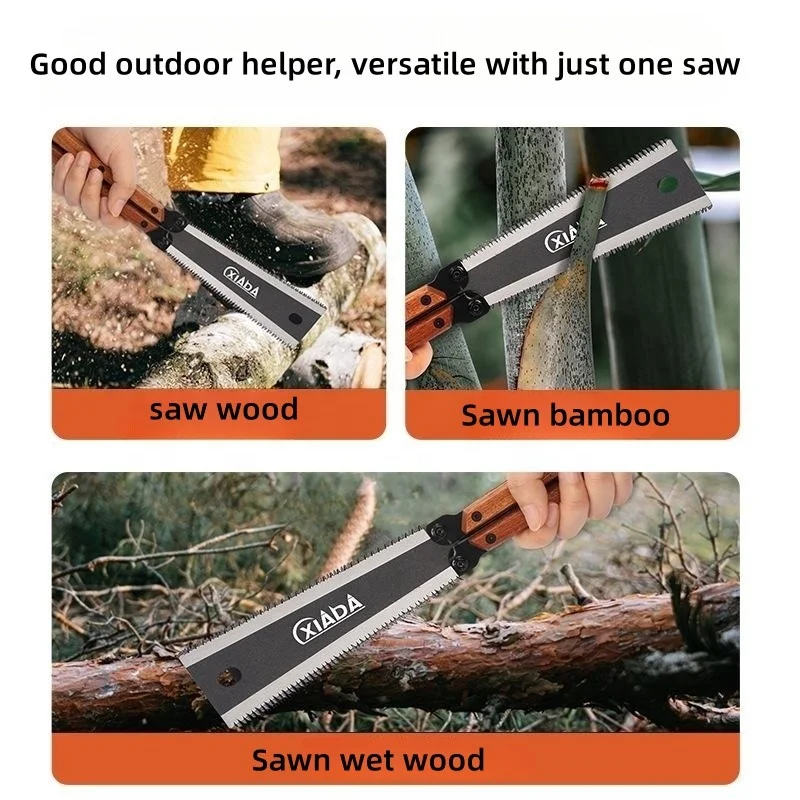 Outdoor Portable Double-sided Folding Saw High Quality Wholesale Fine Teeth SK5 Folding Hand Saw