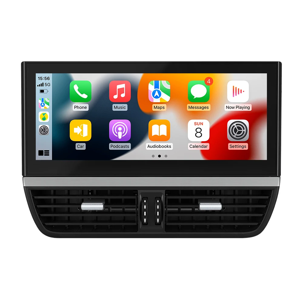 12.3 Android12  Car Stereo Radio with GPS Navigation DSP RGB Functions WiFi Carplay Stop Watch AC Panel Kits for Porsche Cayenne