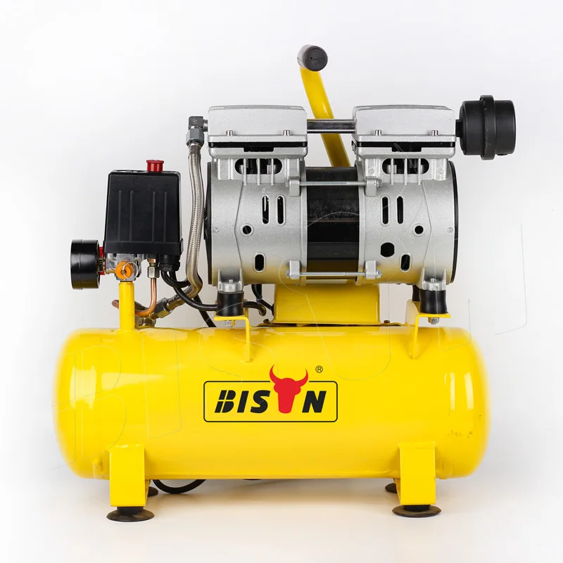 Bison China 230V 50Hz Portable Oil Free Silent Air Compressor 9L