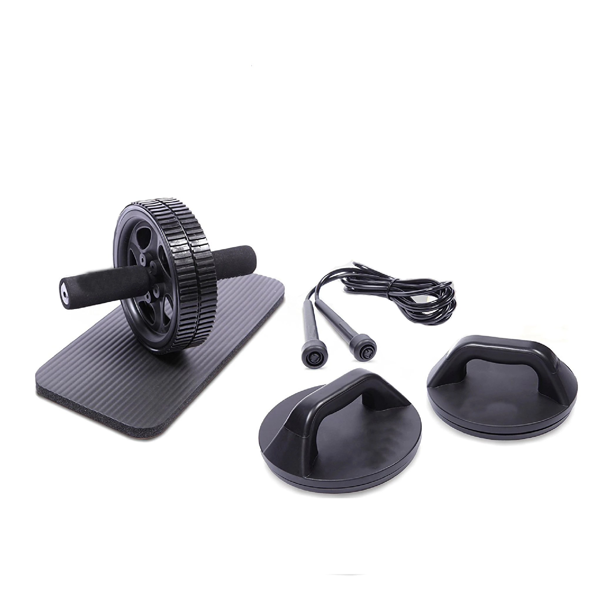 3 в 1 комплект колес AB Wheel Pro с пуш-ап скакалкой и наколенником