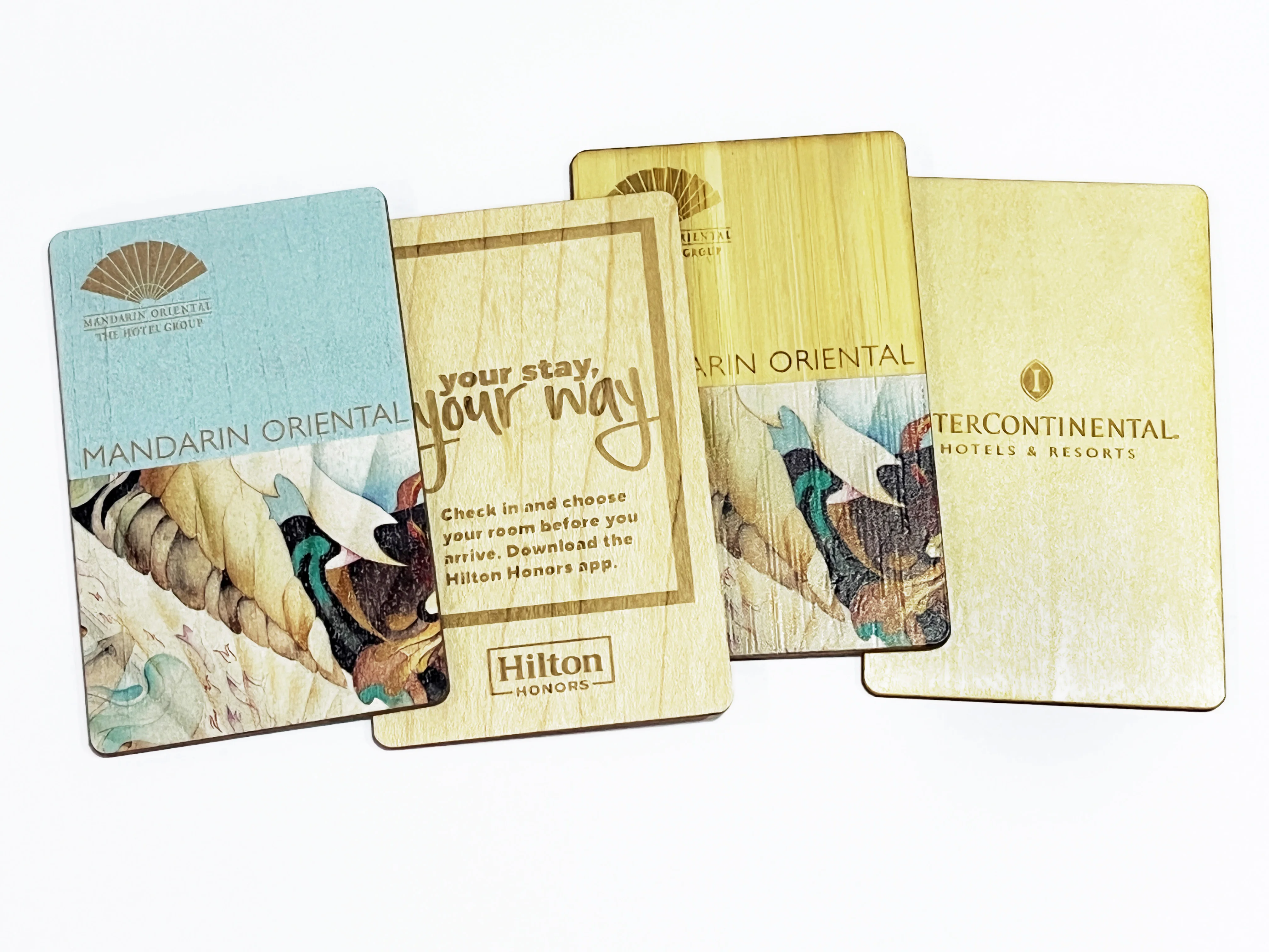 Free Customized Samples Sustainable FSC Wooden Access Control Card UV Printing/Engraving 13.56Mhz RFID Hotel Key Card