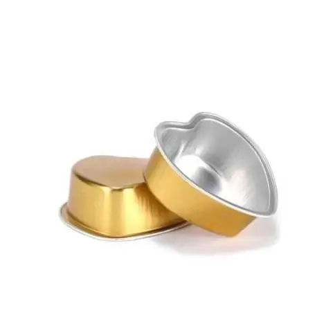 Aluminum foil muffin paper cupcake lined with lids, disposable aluminum foil paper cup baking cup holder box