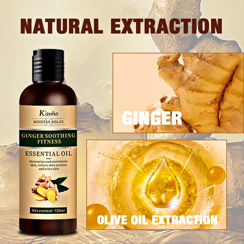 Kanho Ginger body butter soothing fitness 120ml Body Fat Massage Burning fat slimming does not rebound body hot sliming oil