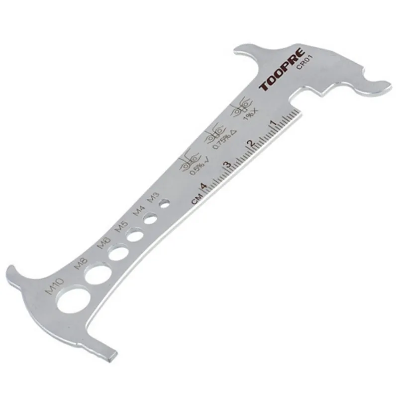 3 In 1 Bike Bicycle Chain Checker Wear Indicator Chain Hook Bolt Measurement For 8 9 10 11 Speeds Stainless Steel