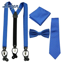 Business Men Formal Suit Sets of Ties Men Suspender Bow Tie and Neckties Sets