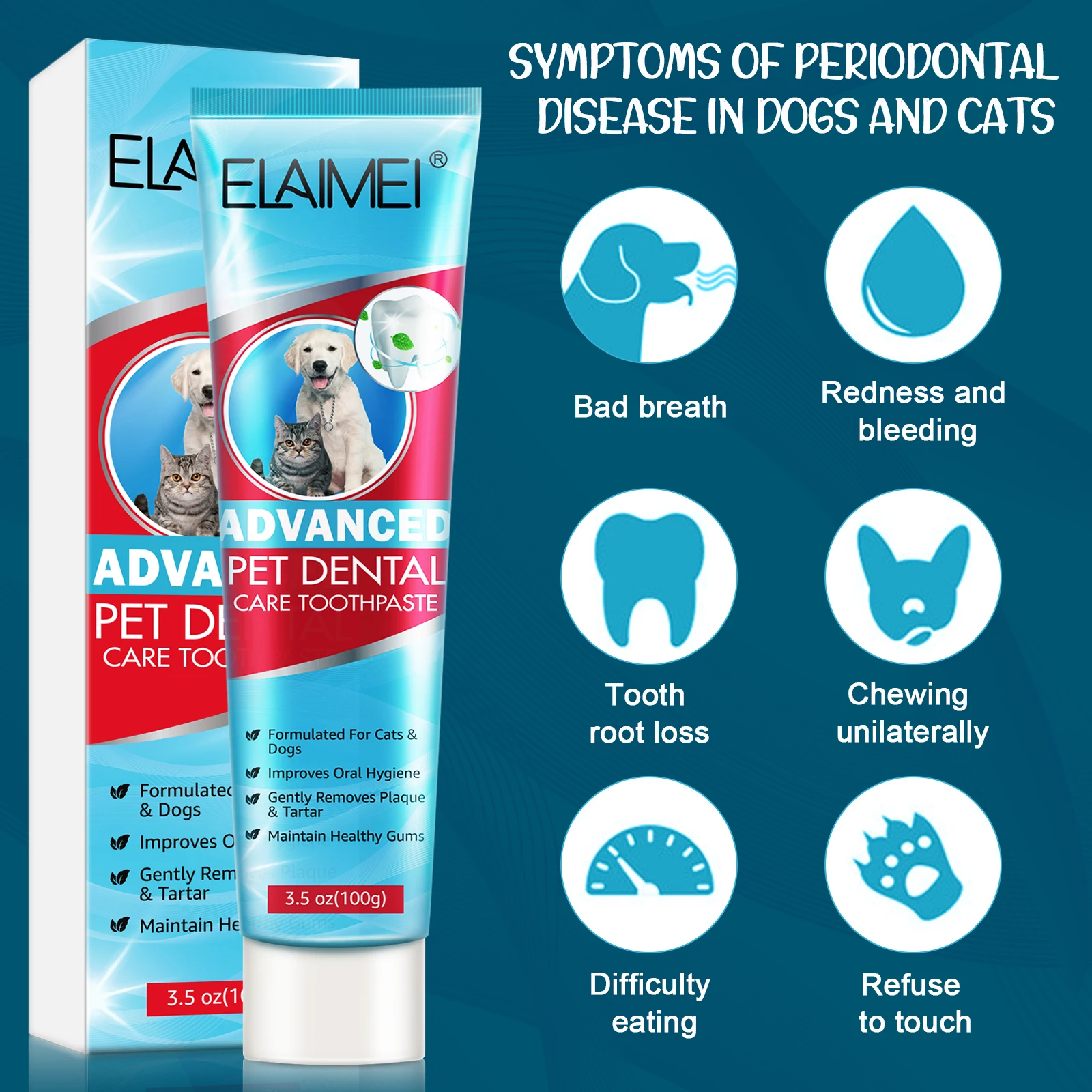 Private Label Bulk Professional Oral Cleaning Fresh Mint Pet Toothpaste Pet Dental Care Toothpaste for Dogs and Cats