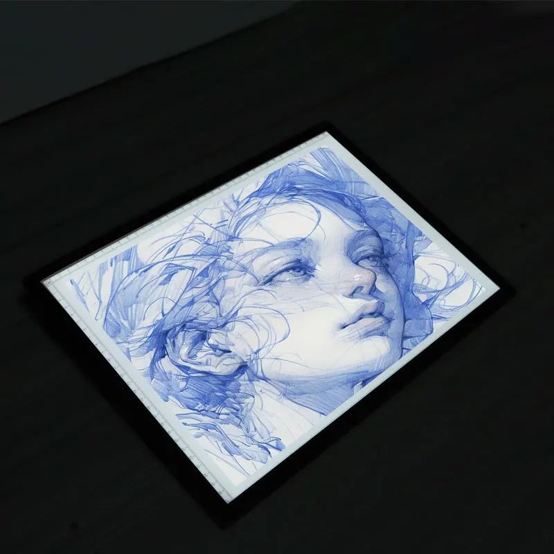 Learning Letter Architectural Kids Children Cartoon 6 Level Dimmabl Light Up Drawing Box Copying Led Tracing Board