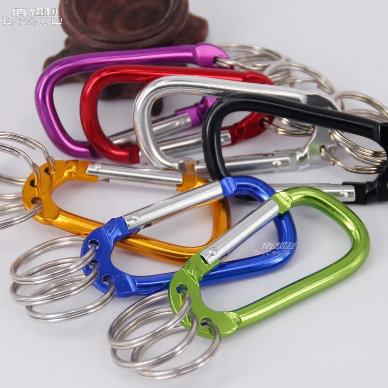 6 D aluminium alloy Sping carabiner hooks