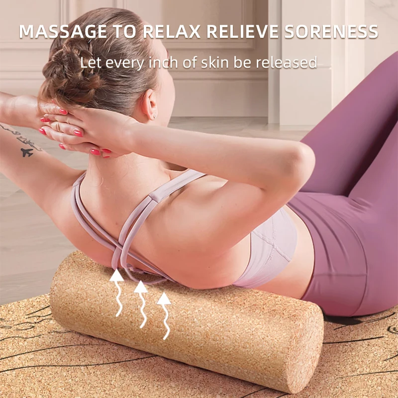 New arrival high Quality  yoga muscle massage set comfortable cork yoga block foam roller and massage ball