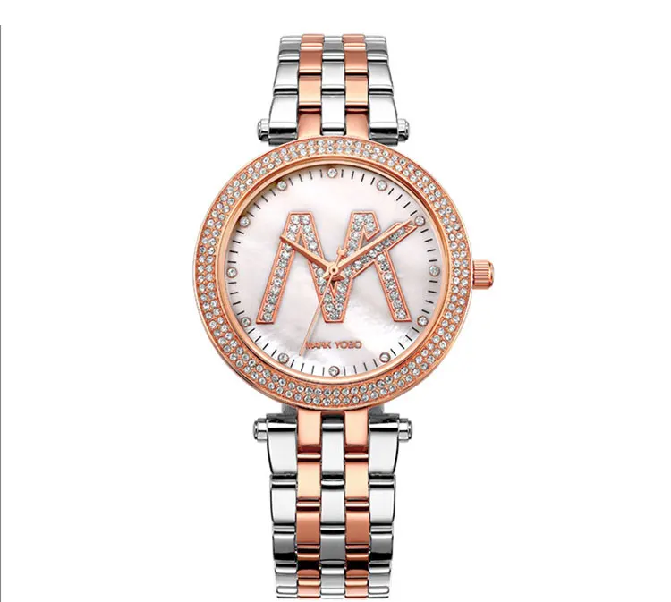 Wholesale Ladies Fashion Quartz Wrist Watches Diamond Bling Bling Waterproof Wrist Watch