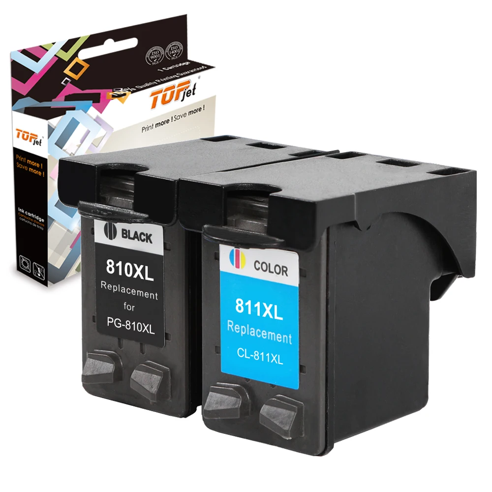 Topjet PG810XL CL811XL PG 810 CL 811 PG810 810XL 811XL Восстановленный цветной чернильный картридж для принтера Canon PIXMA MP258 IP2770