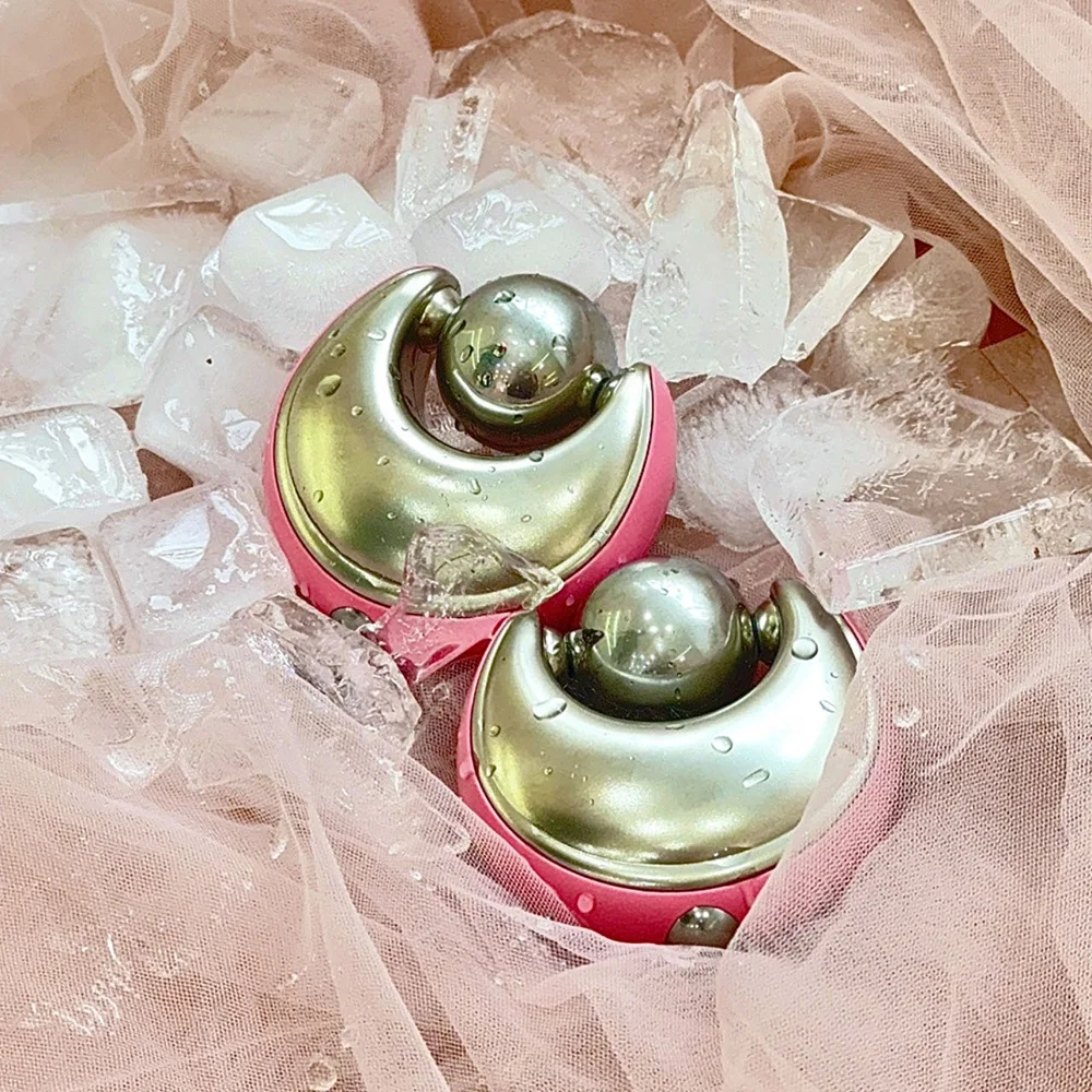 2024 Mini Ice Globe Set Stainless Steel Facial Cryo Massage Balls for Home Beauty Dual-head Design