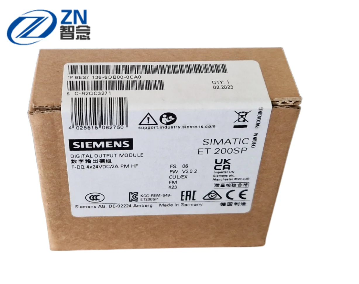 6ES7136-6DB00-0CA0 SIMATIC DP Electronics module for ET 200SP, F-DQ 4X24 V DC/2A, 15 mm width