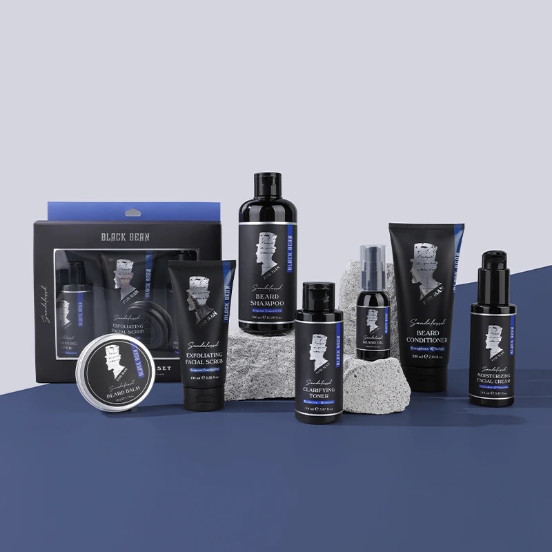 OEM/ODM Oil Control Anti Acne Hyaluronic Acid Skincare Kit Mens Skin Care Set For Men Cream Face Cleanser Organic Set Kit
