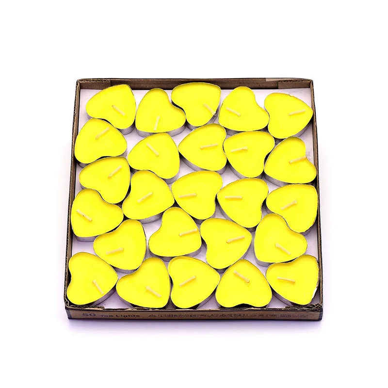 smokeless romantic heart shape scented tealight candle for wedding or Christmas