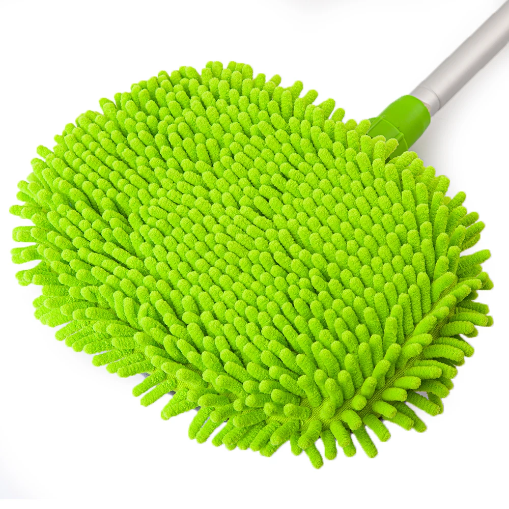 Car Cleaning Soft Bristle Car Brush With Long Handle, Chenille Car Wash Brush