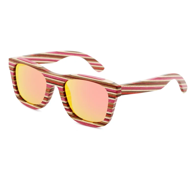 Skateboard Material Custom Wholesale Sunglasses Wood Make Your Logo Sun Glasses Oculos de sol