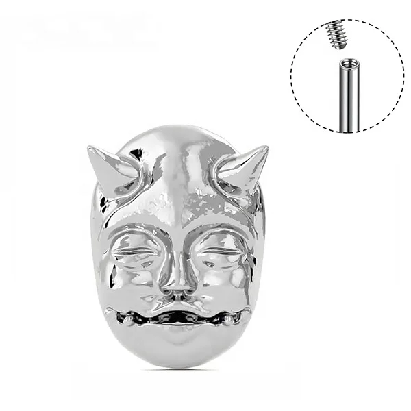 Titanium Cz Labret ювелирные изделия пирсинг тела с внутренней внешней резьбой серьги