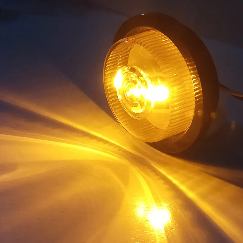 Led 2 Inches Round Side Marker and Clearance Lights Trailer