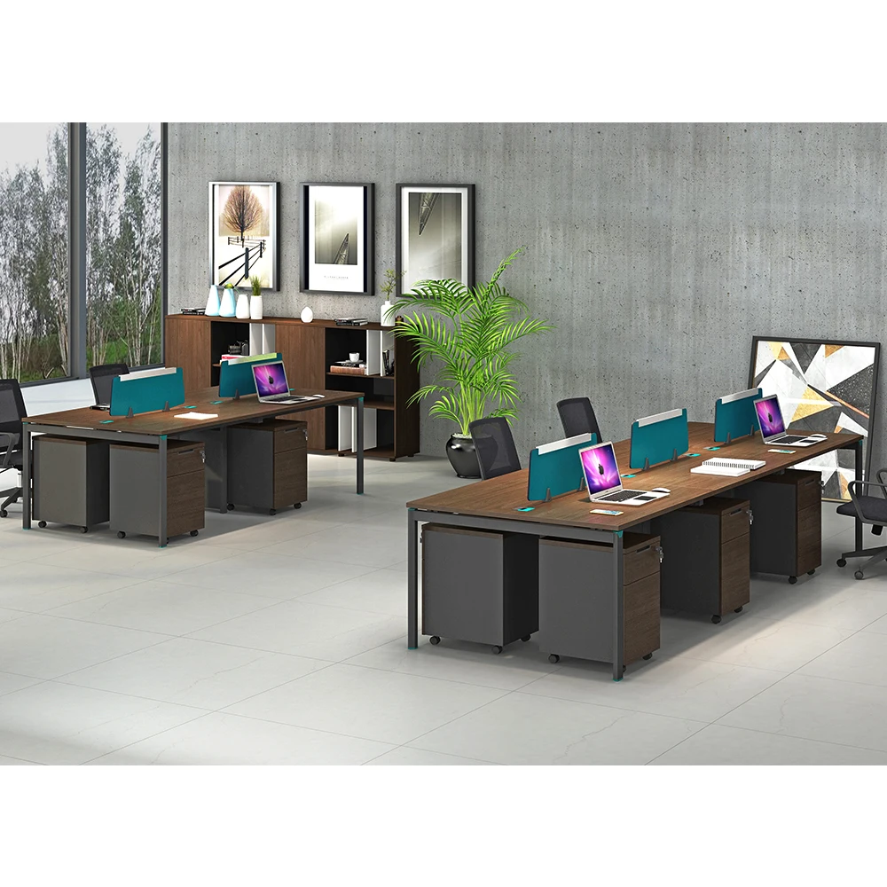 Высококачественный деревянный Рабочий стол для персонала офисный 2 4 6 человек офисная мебель офиса