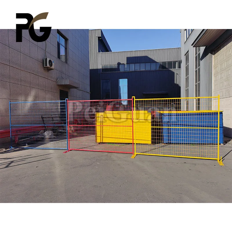 Style Base Construction Site Temporary Fence Panel Portable 6 Feet * 10 Feet Metal Iron Square Frame Canada Temporary Fence