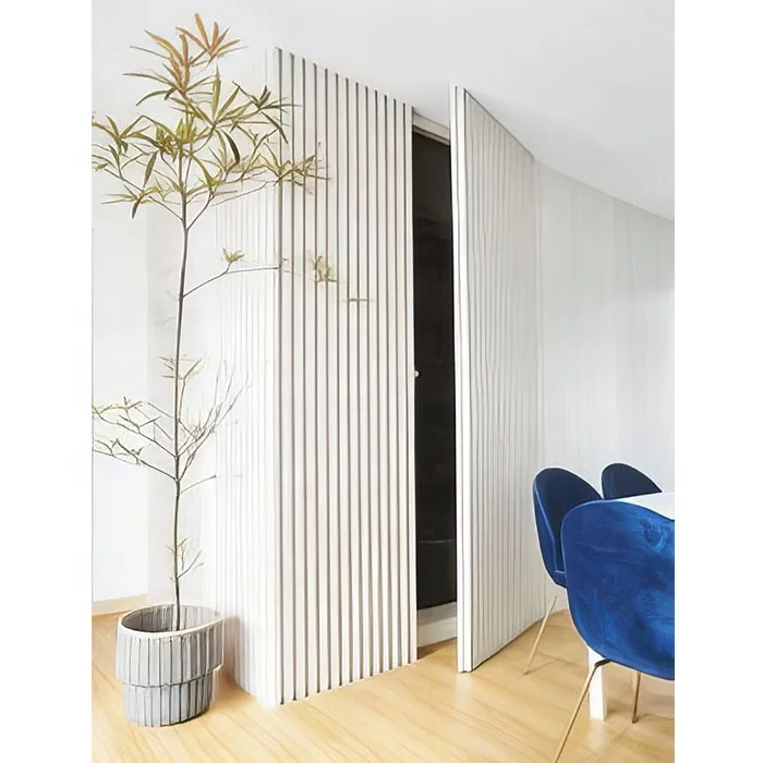 American interior frameless invisible door wooden hidden room door with lock
