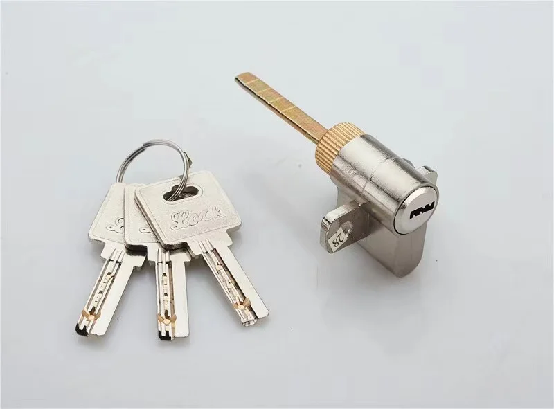 Door lock set with cylinder keys and handle stainless steel panel door locks for wooden doors