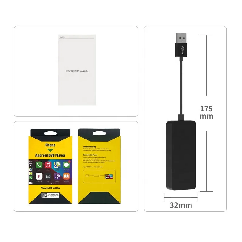 Wholesale lower price wired carplay Plug Play USB CarPlay Dongle For iOS Huawei Android