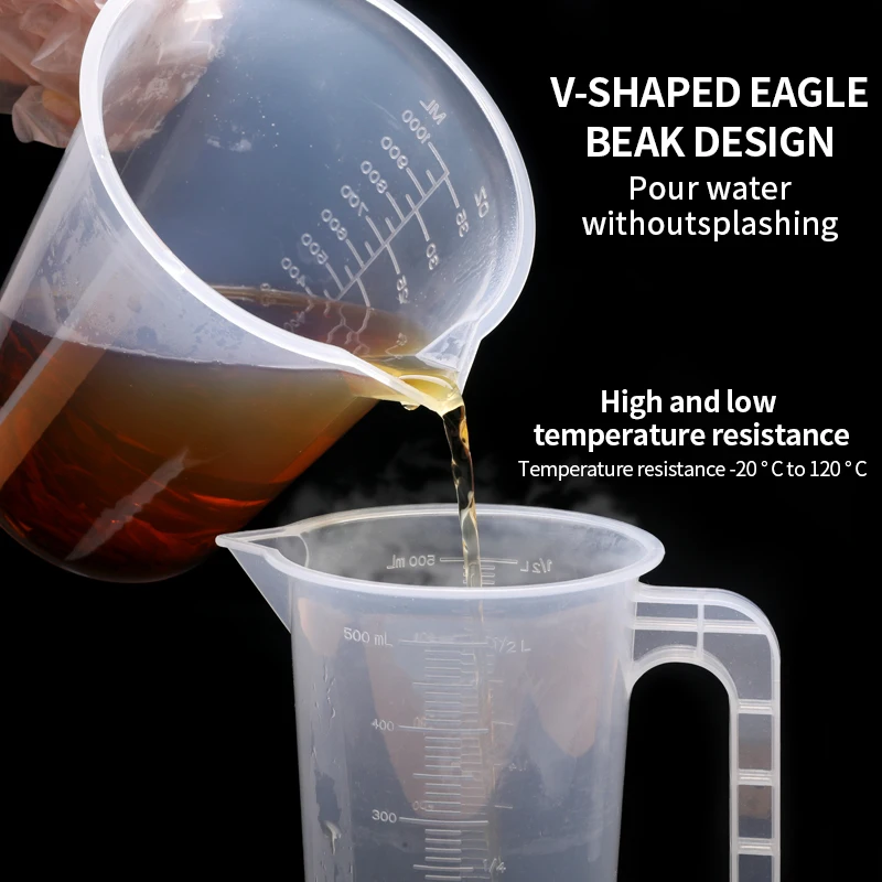 Kitchenware 100 250 500 1000 2000 3500 ml kitchen plastic measuring cups set