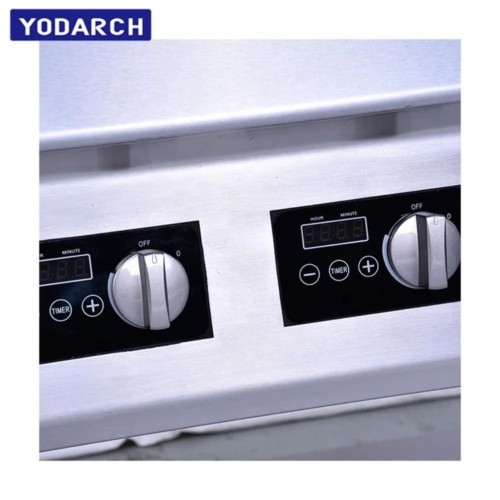 220V 3 Phase Stainless Steel 4 Burner Plate Commercial Induction Cooking burner Stove Cooker with Folding Legs