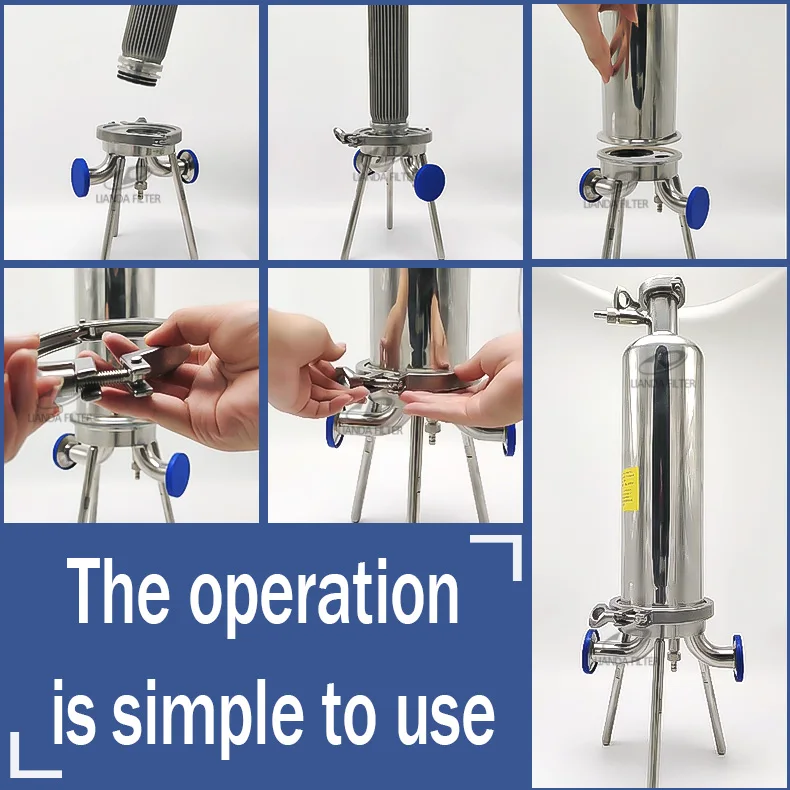 LIANDA Hot selling 304/316L stainless steel filter with self-cleaning housing for Viscous liquid