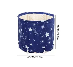 Portable Bathtub Folding Bath Bucket Thicken Shower Barrel Large Adult Tub Baby Swimming Pool Insulation Family Bathroom SPA Tub