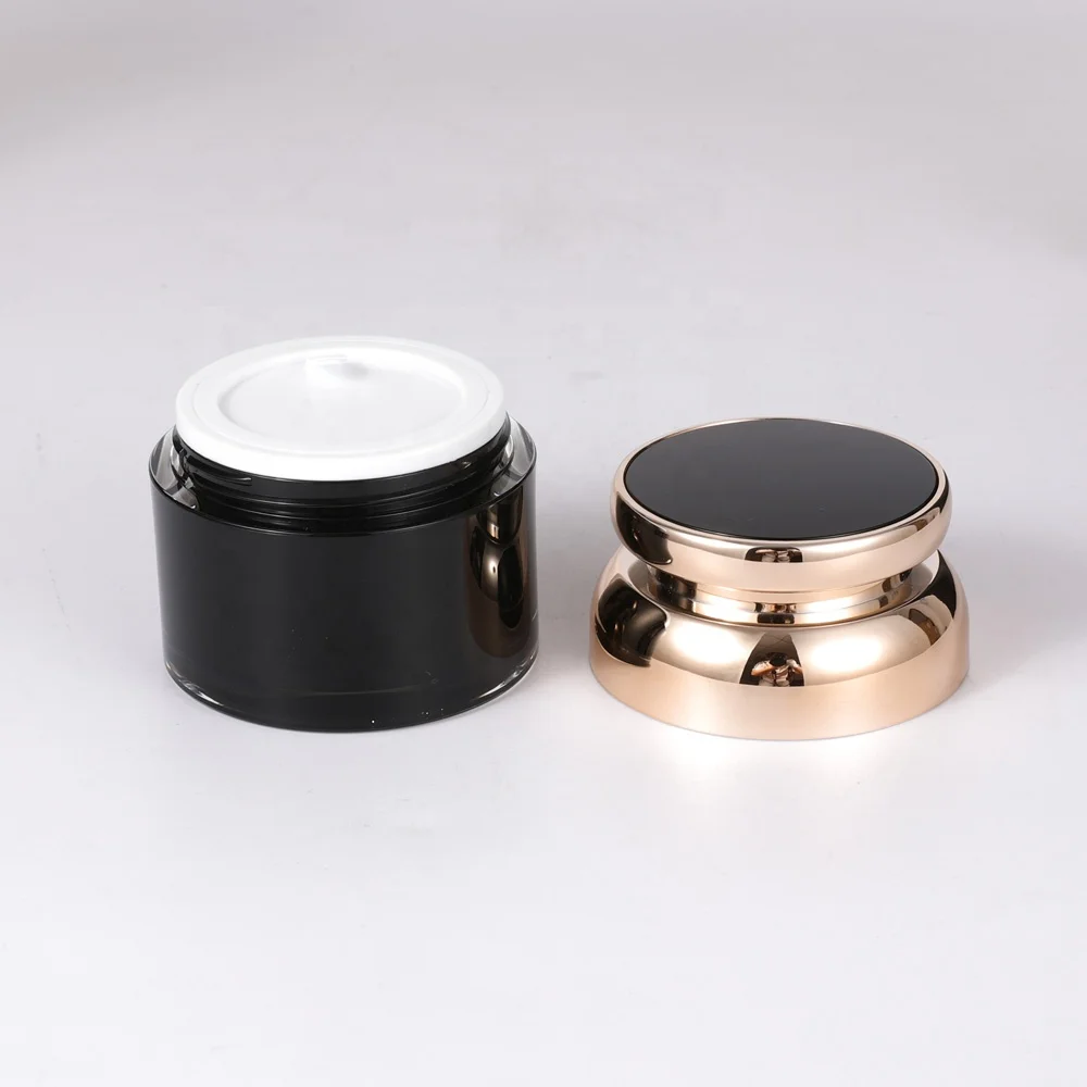 
Wholesale cheap price black cosmetic packaging plastic jar 