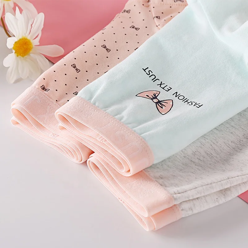 Wholesale Stock Soft Cotton Kids Girls Boxer Shorts