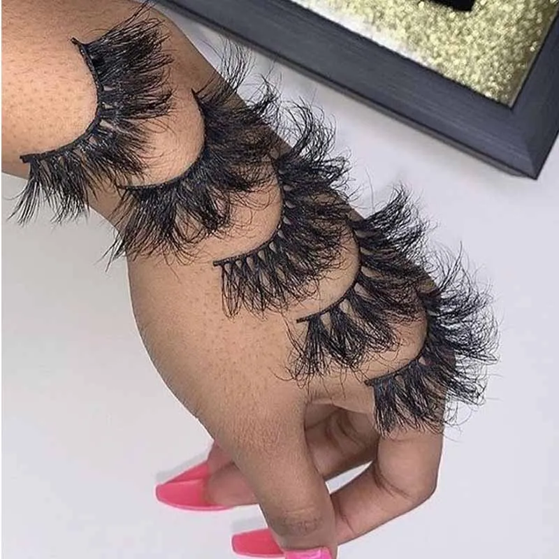 Custom lashbox packaging wholesale natural clear band fluffy false 20mm mink eyelash 3d full strip mink lashes vendors