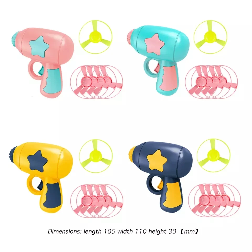 Pet Interactive Toys Flying Saucer Gun Luminous Flying Bamboo Dragonfly Training Play Pet Cats Dogs Exercise Toys